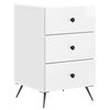 vidaXL Arm&aacute;rio de Cabeceira Branco Brilhante 43 x 41 x 66,5 cm