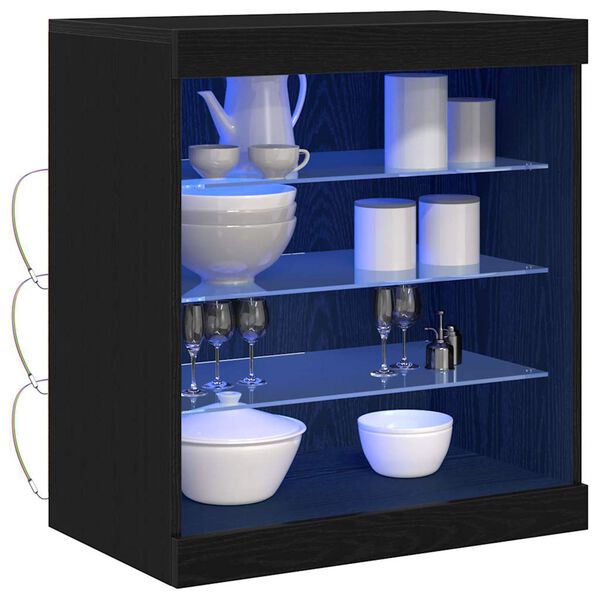 vidaXL Buffet Carvalho Preto 60.5 x 37 x 67 cm Madeira processada