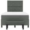 vidaXL Cama Box com colch&atilde;o Cinza Escuro 120 x 190 cm tecido