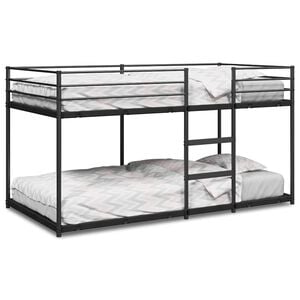 vidaXL Beliche sem colch&atilde;o 75x190 cm a&ccedil;o preto