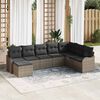 vidaXL Conjunto de Sof&aacute; de Jardim 8 pcs Cinzeto Rattan Sint&eacute;tico