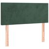 vidaXL Cama boxspring com colch&atilde;o 120x200 cm veludo verde-escuro
