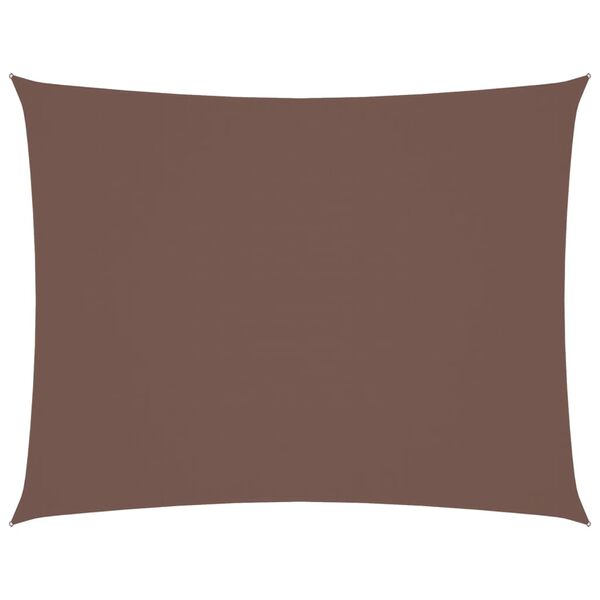 vidaXL Para-sol estilo vela tecido oxford retangular 2x3,5 m castanho