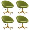 vidaXL Cadeiras de jantar 4 pcs veludo verde-claro