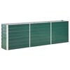 vidaXL Canteiro elevado de jardim a&ccedil;o galvanizado 240x40x77 cm verde
