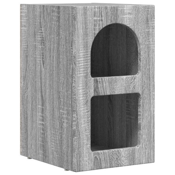 vidaXL Mesa-de-cabeceira Cinza Sonoma 29,5 x 33,5 x 50 cm