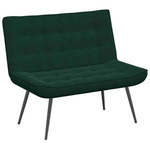 vidaXL Banco 110x74x84 cm veludo verde-escuro