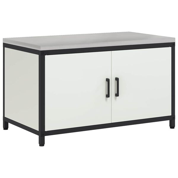 vidaXL Armazenamento de Cozinha com porta Branco 60 x 50 x 92 cm A&ccedil;o