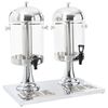 vidaXL Dispensador duplo de sumo a&ccedil;o inoxid&aacute;vel 2 x 8 L