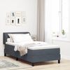vidaXL Cama Box com colch&atilde;o Cinzento escuro 90 x 190 cm Veludo