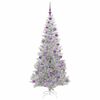 vidaXL &Aacute;rvore de Natal com 300 LEDs com suporte Prateado 180 cm PET