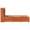 vidaXL Cama c/ estante sem colch&atilde;o 100x200cm pinho maci&ccedil;o castanho-mel