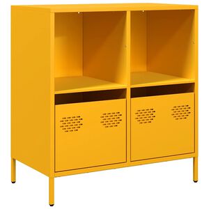 vidaXL Aparador 68x39x73,5 cm a&ccedil;o laminado a frio amarelo mostarda