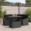 vidaXL Conjunto de Jantar para Jardim Preto e Marrom 100 x 55 x 73 cm