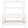 vidaXL Sofás de centro para jardim 2 pcs madeira pinho maciça branco