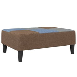 vidaXL Apoio de p&eacute;s 77x55x31 cm retalhos de tecido