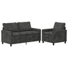 vidaXL Conjunto de Sof&aacute;s 2 pcs Antracite Poli&eacute;ster