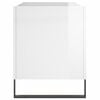 vidaXL Armário p/ discos 74,5x38x48 cm deriv. madeira branco brilhante