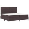 vidaXL Cama Box com colch&atilde;o Castanho escuro 200 x 200 cm tecido