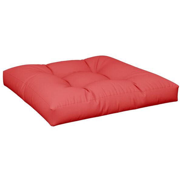 vidaXL Almofad&atilde;o para sof&aacute; de paletes 70x70x12 cm tecido vermelho