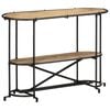 vidaXL Mesa consola 110x42x76 cm madeira de mangueira &aacute;spera maci&ccedil;a