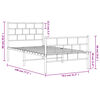 vidaXL Estrutura de cama com cabeceira e p&eacute;s 75x190 cm metal preto