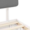 vidaXL Estrutura de Cama com Cabeceira Estofada Cinzento-claro