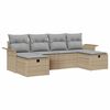vidaXL Conjunto de Sof&aacute; de Jardim 6 unid. Rattan Sint&eacute;tico