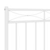 vidaXL Cabeceira de cama 75 cm metal branco