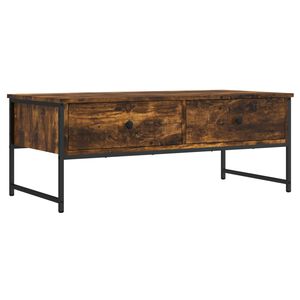 vidaXL Mesa de centro 101x49x39,5 cm derivados madeira carvalho fumado