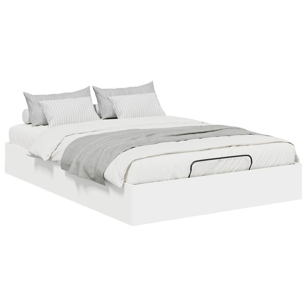 vidaXL Estrutura de Cama Ottoman Branco 203 x 140 x 25 cm
