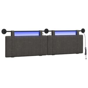 vidaXL Cabeceira suspensa Preto PU Antigo