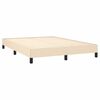 vidaXL Estrutura de cama sem colch&atilde;o 140x200 cm tecido cor creme
