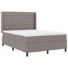 vidaXL Cama Box com colch&atilde;o Cinzento-acastanhado 200 x 160 cm tecido