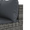 vidaXL 10 pcs conjunto lounge de jardim c/ almofad&otilde;es vime PE cinzento
