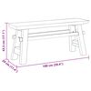 vidaXL banco Natural 100 x 29 x 43,5 cm Madeira de Teca S&oacute;lida