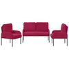 vidaXL Conjuntos de sof&aacute;s 3 pcs Vinho Vermelho 115 x 56 x 80 cm