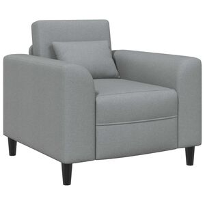 vidaXL poltrona Cinzento-claro Tecido