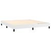 vidaXL Cama com molas/colchão 160x200 cm couro artificial branco