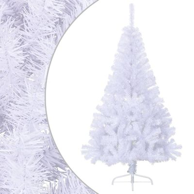 vidaXL Meia árvore de Natal artificial com suporte 150 cm PVC branco