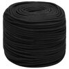 vidaXL Corda de barco 8 mm 500 m polipropileno preto completo