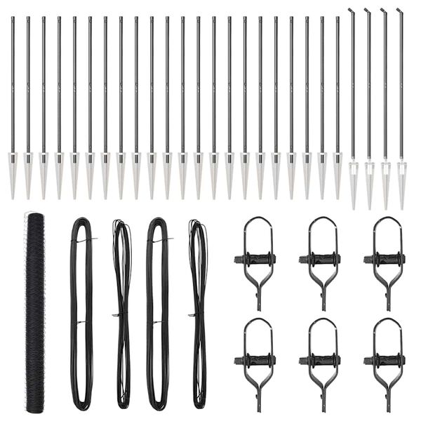 vidaXL Poste de Cerca Cinzeto 50 x 1,6 m (malha de 36 mm) A&ccedil;o e PVC