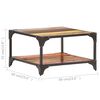 vidaXL Mesa de centro 60x60x35 cm madeira recuperada maciça