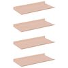 vidaXL Prateleira Flutuante 4 unid. Rosa 40 x 18 x 2,5 cm A&ccedil;o