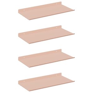 vidaXL Prateleira Flutuante 4 unid. Rosa 40 x 18 x 2,5 cm A&ccedil;o
