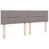 vidaXL Estrutura cama otomana com colch&otilde;es tecido cinzento 200x200cm