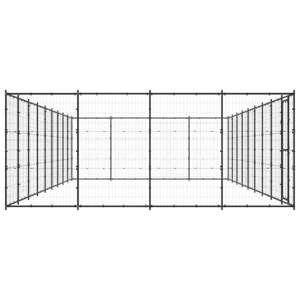 vidaXL Canil de exterior 43,56 m&sup2; a&ccedil;o