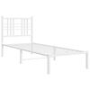 vidaXL Estrutura de cama com cabeceira 80x200 cm metal branco