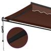 vidaXL Toldo retr&aacute;til autom&aacute;tico 350x250 cm castanho