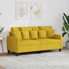 vidaXL Sof&aacute; de 2 lugares 140 cm tecido amarelo-claro